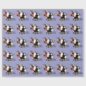 Funny Cow Birthday Gift Wrap Cadeaupapier (Vlak)