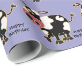 Funny Cow Birthday Gift Wrap Cadeaupapier (Rol Hoek)