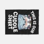 Funny Cow Couple Idea This Is Our Cuddle  Fleece Deken (Voorkant (Horizontaal))