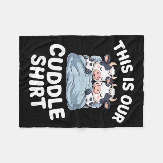 Funny Cow Couple Idea This Is Our Cuddle  Fleece Deken (Voorkant (Horizontaal))