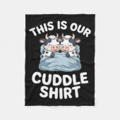 Funny Cow Couple Idea This Is Our Cuddle  Fleece Deken (Voorkant)