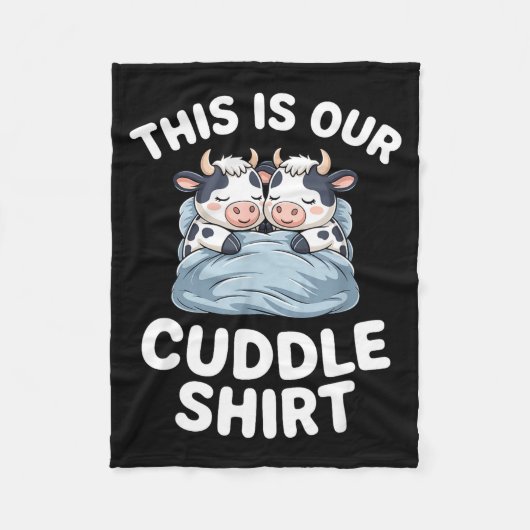 Funny Cow Couple Idea This Is Our Cuddle  Fleece Deken (Voorkant)