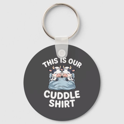 Funny Cow Couple Idea This Is Our Cuddle  Sleutelhanger (Voorkant)