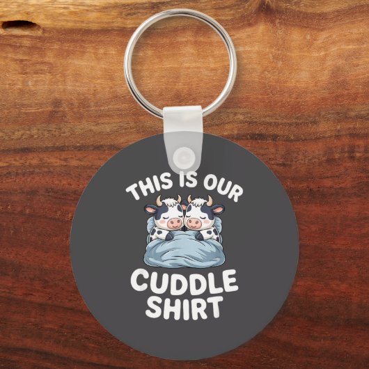 Funny Cow Couple Idea This Is Our Cuddle  Sleutelhanger (Voorkant)