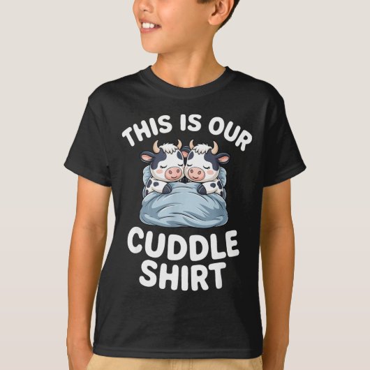 Funny Cow Couple Idea This Is Our Cuddle  T-shirt (Voorkant)