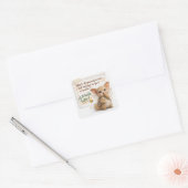 Funny Cow Dad Joke Vierkante Sticker (Envelop)