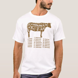 Funny Cow Diagram T-shirt