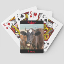 Funny Cow die uit Tongue Poker trekt, wordt gehumo