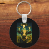 Funny Cow Farm Alien Selfie Ufo Zoo Boys Girls Kid Sleutelhanger (Voorkant)