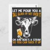 Funny Cow Farmer Quote Beer Lover Briefkaart (Voorkant / Achterkant)