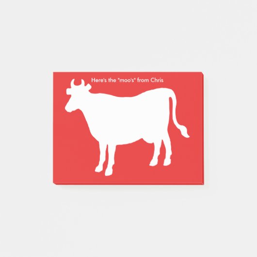 Funny Cow "Hier is de Moo's" Post-it® Notes (Voorkant)