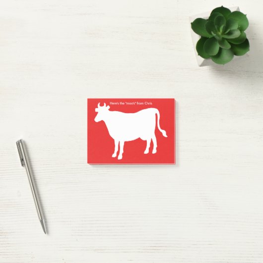 Funny Cow "Hier is de Moo's" Post-it® Notes (Kantoor)