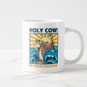 Funny Cow Holy Cow! My Mug Is Huge Epic Cartoon Grote Koffiekop (Rechts)