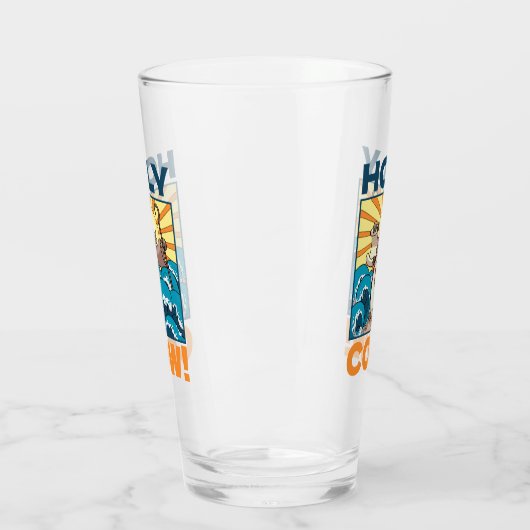 Funny Cow Holy Cow! Visual Pun Animal Cartoon Glas (Links)