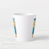 Funny Cow Holy Cow! Visual Pun Animal Cartoon Latte Mok (Voorkant)