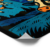 Funny Cow Meme Ufo Alien Zoo Boys Girls Kids  Poster (Hoek)