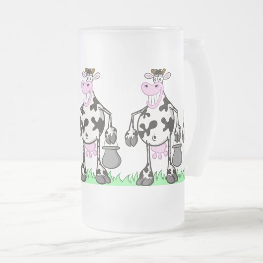 FUNNY COW "MOK" MATGLAS BIERPUL (Voorkant rechts)