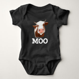 Funny Cow Moo Boerderij Animal Humor Romper