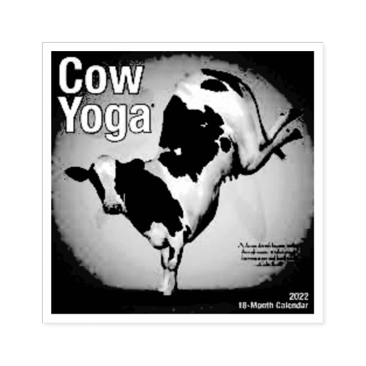 Funny Cow Pose Stamp Rubberstempel (Afrduk)