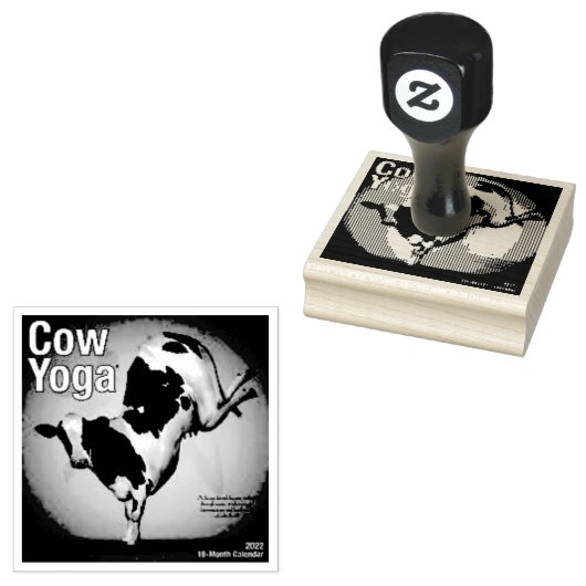 Funny Cow Pose Stamp Rubberstempel (Gestempeld)