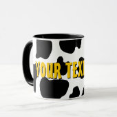 Funny Cow print mok koffie | Dierpatroon Boerderij (Voorkant links)