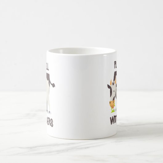 Funny Cow Pun Coffee Mok (Center)