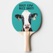 Funny Cow Pun Nice Shot Holstein Dairy Animal Tafeltennisbatje (Achterkant)