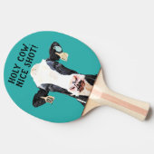 Funny Cow Pun Nice Shot Holstein Dairy Animal Tafeltennisbatje (Zijkant)