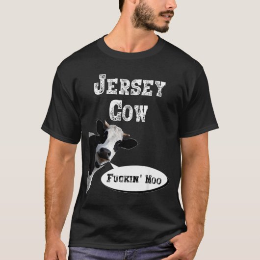 Funny Cow Shirt New Jersey Cow Lover Farm Animal R (Voorkant)