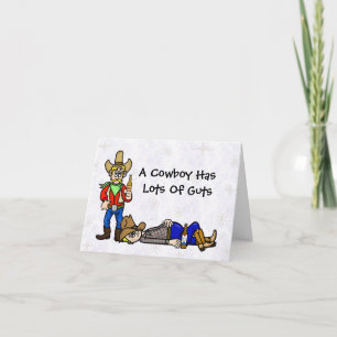 Funny Cowboy Beer Drink Kaart
