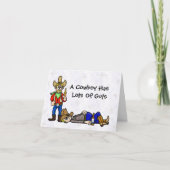 Funny Cowboy Beer Drink Kaart (Voorkant)