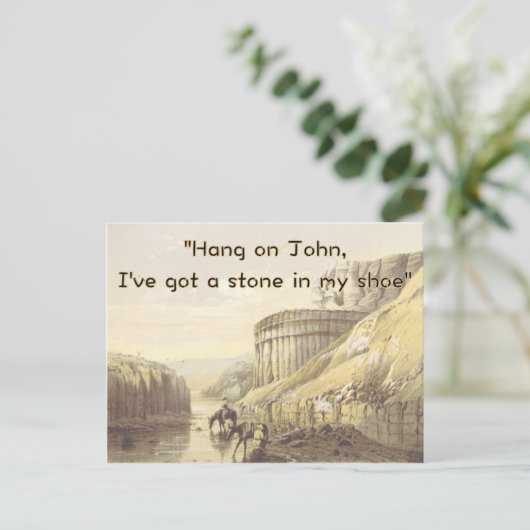 Funny Cowboy Birthday Card Humorous Western USA Briefkaart (Staand voorkant)