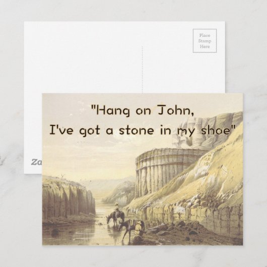 Funny Cowboy Birthday Card Humorous Western USA Briefkaart (Voorkant / Achterkant)