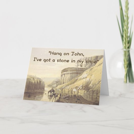 Funny Cowboy Birthday Card Humorous Western USA Kaart (Voorkant)