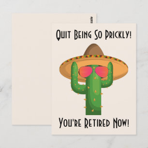 Funny Cowboy Cactus Western Thema Pensioen Briefkaart