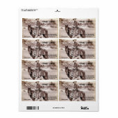 Funny, , Cowboy, Eigen Wijnlabel Etiket (Full Sheet)