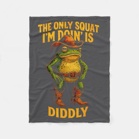 Funny Cowboy Frog Graphic The Only Squat I’m Doin’ Fleece Deken (Voorkant)