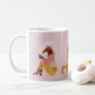 Funny Cowboy Horse Coffee Mok – Eigenzinnige Diere