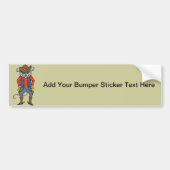 Funny Cowboy Mouse Bumpersticker (Voorkant)