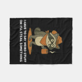 Funny Cowboy Raccoon Saying Weird Stuff Meme Humor Fleece Deken (Voorkant (Horizontaal))