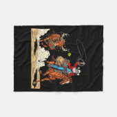 Funny Cowboy Santa Christmas Holiday Western Style Fleece Deken (Voorkant (Horizontaal))