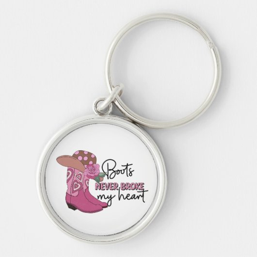 Funny Cowgirl Boots Broke Heart Westerne Line Danc Sleutelhanger (Voorkant)