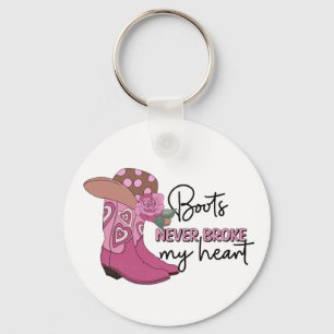 Funny Cowgirl Boots Broke Heart Westerne Line Danc Sleutelhanger