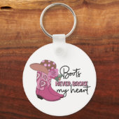 Funny Cowgirl Boots Broke Heart Westerne Line Danc Sleutelhanger (Voorkant)
