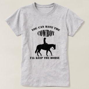 Funny Cowgirl Neem de Cowboy die de paarse roze ho T-shirt