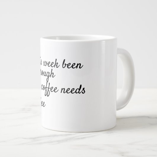 Funny Coworker cadeau Humor Trendy Grote Koffiekop (Voorkant rechts)