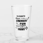 Funny COWORKER die overlijdt, Vaarwel vriend afsch Glas (Voorkant)