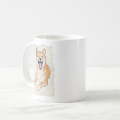 Funny Coworker Gift - Internal Screaming Shiba Inu Koffiemok (Voorkant links)