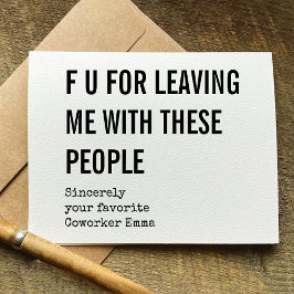 Funny Coworker Goodbye Pensioen Kaart