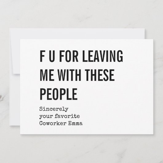 Funny Coworker Goodbye Pensioen Kaart (Voorkant)